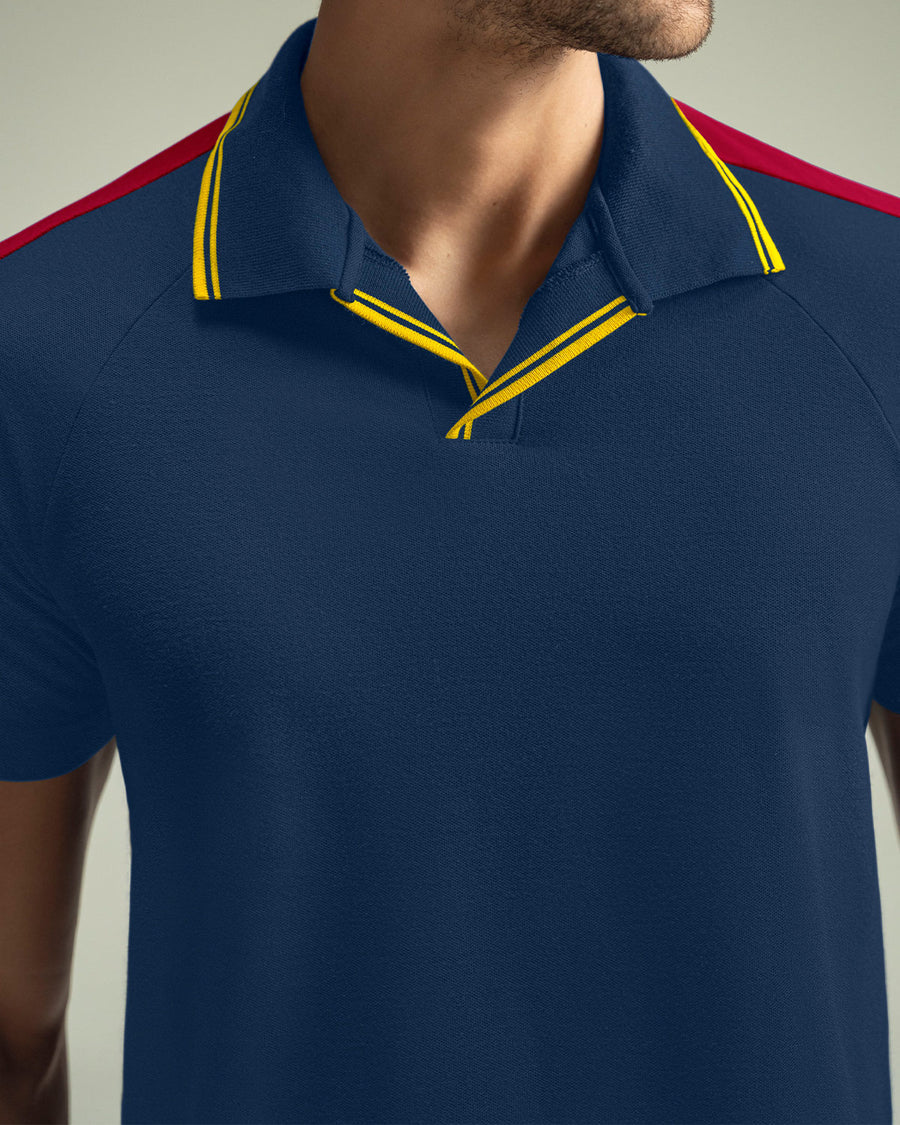 7524 👕 Camiseta Tipo Polo con Cuello Sport y Detalles en Contraste REF. M3227