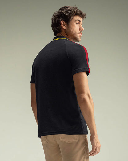 7524 👕 Camiseta Tipo Polo con Cuello Sport y Detalles en Contraste REF. M3227
