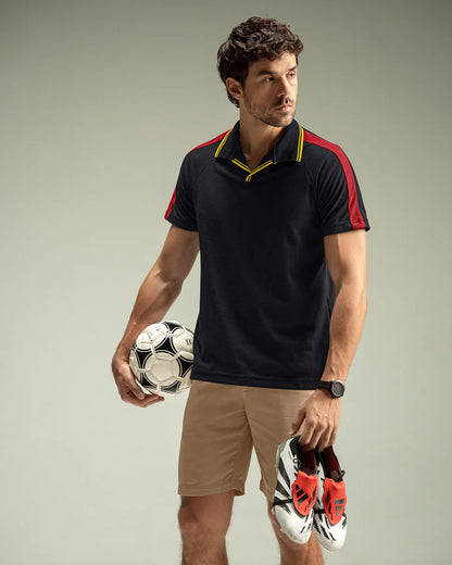 7524 👕 Camiseta Tipo Polo con Cuello Sport y Detalles en Contraste REF. M3227