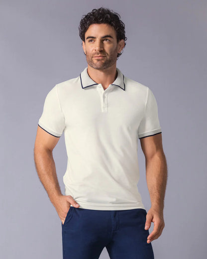 7525 👕 Camiseta Tipo Polo en Tela Piqué REF. M3231