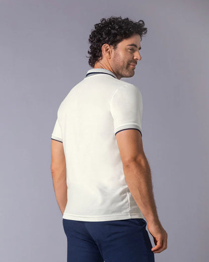 7525 👕 Camiseta Tipo Polo en Tela Piqué REF. M3231