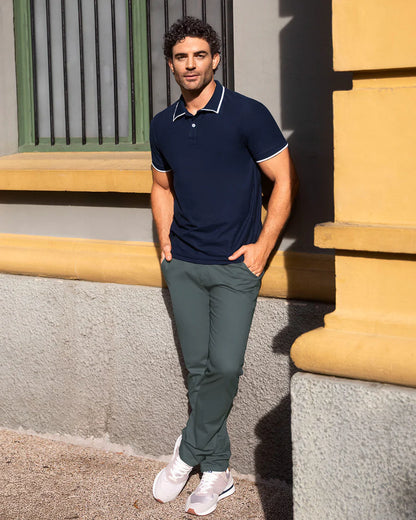 7525 👕 Camiseta Tipo Polo en Tela Piqué REF. M3231