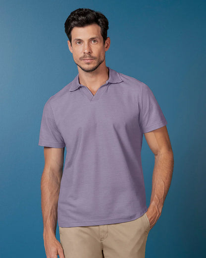 7521 👕 Camiseta Tipo Polo Hombre Cuello Sport Tejido Ref. M3244