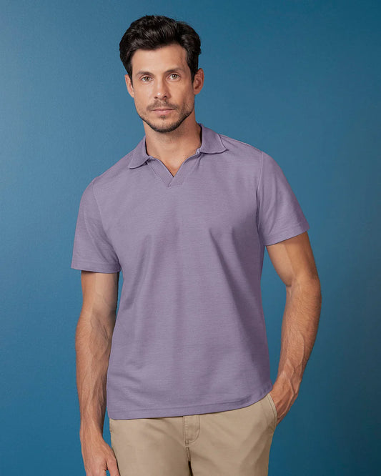 7521 👕 Camiseta Tipo Polo Hombre Cuello Sport Tejido Ref. M3244