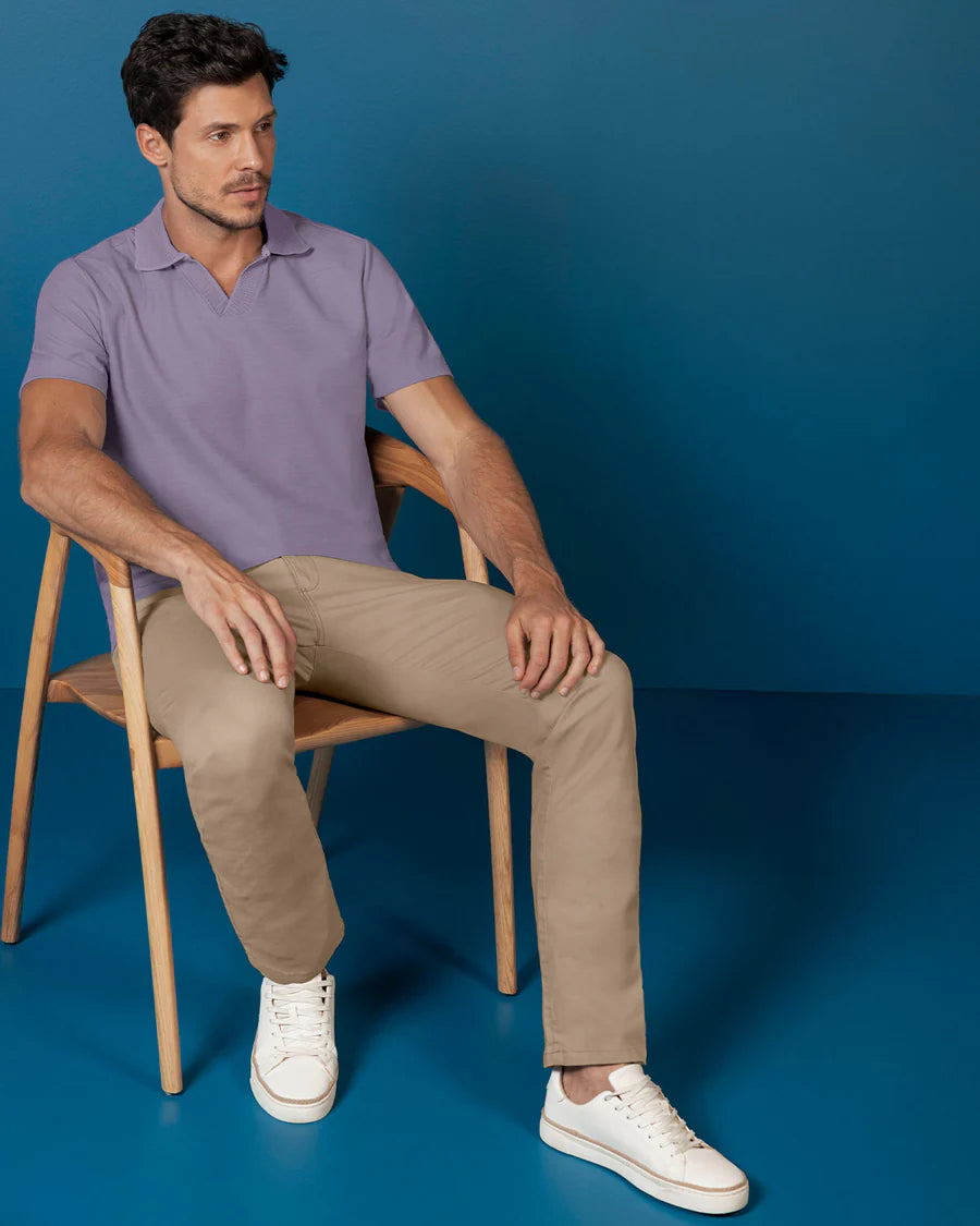 7521 👕 Camiseta Tipo Polo Hombre Cuello Sport Tejido Ref. M3244