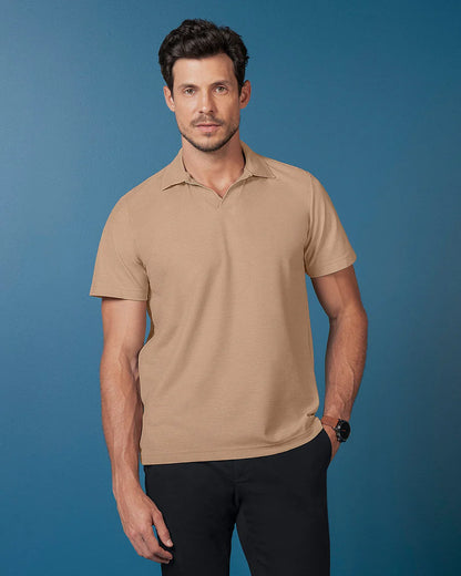 7521 👕 Camiseta Tipo Polo Hombre Cuello Sport Tejido Ref. M3244