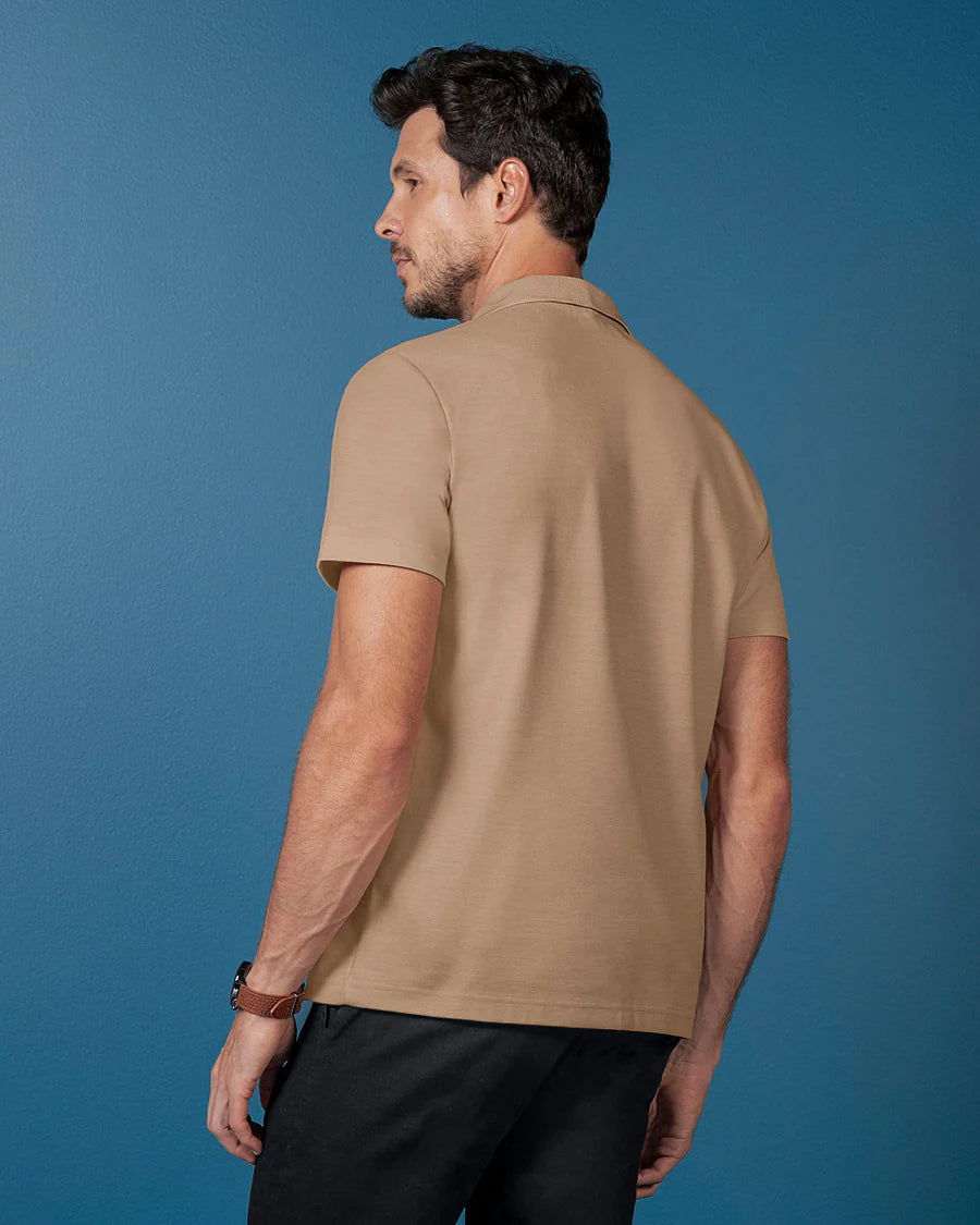 7521 👕 Camiseta Tipo Polo Hombre Cuello Sport Tejido Ref. M3244