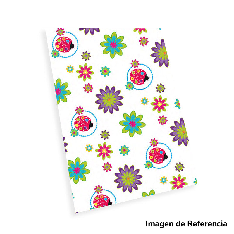 1365-2 Papel Celofán 70×50 Estampado Dama Mariposas y Óvalos – PRIMAVERA