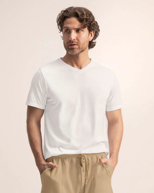 Camiseta manga corta cuello en V para hombre - MP464