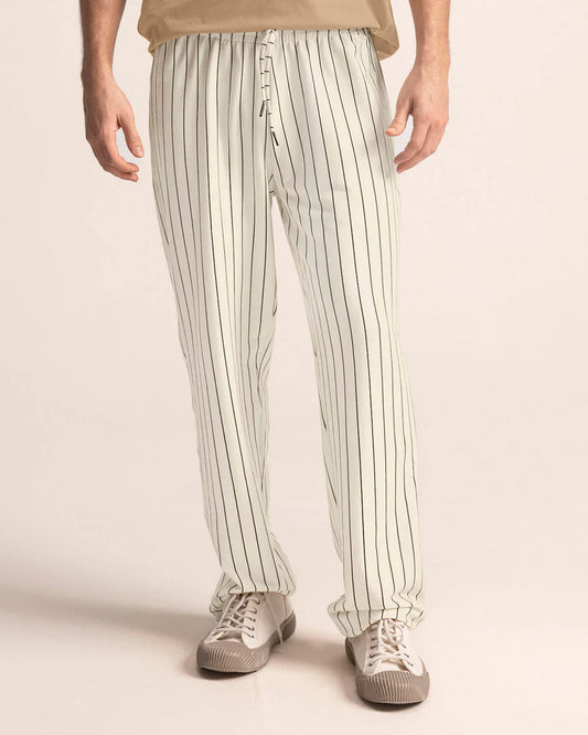 Pantalón exterior bota recta con elástico en cintura para hombre - MP466