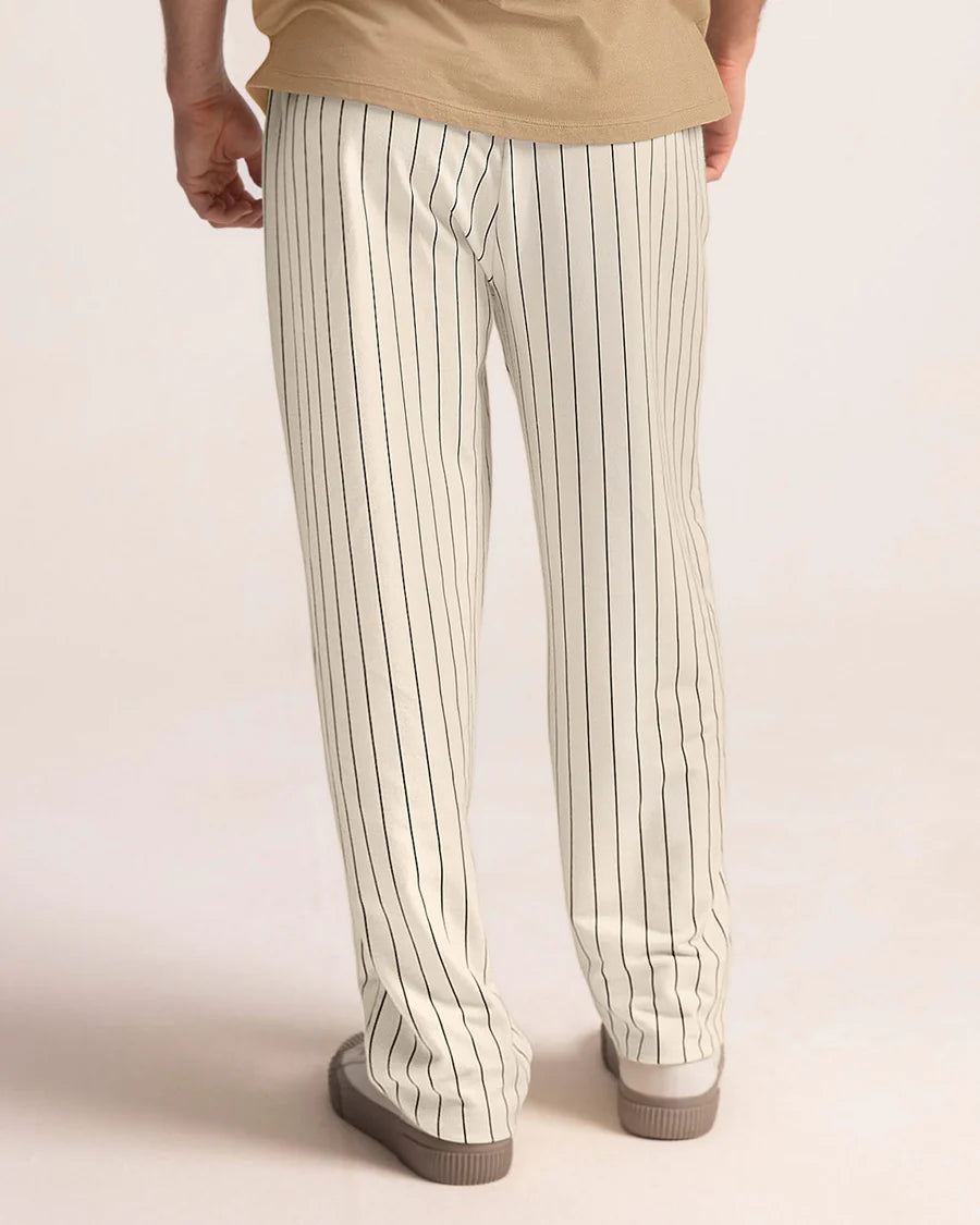 Pantalón exterior bota recta con elástico en cintura para hombre - MP466