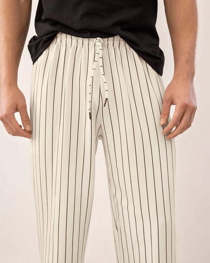 Pantalón exterior bota recta con elástico en cintura para hombre - MP466