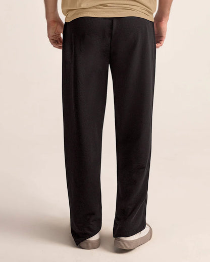 Pantalón exterior bota recta con elástico en cintura para hombre - MP466