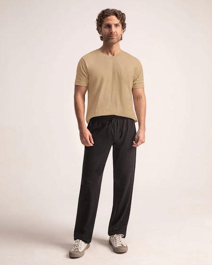 Pantalón exterior bota recta con elástico en cintura para hombre - MP466