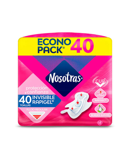 Toalla Higiénica Nosotras Invisible Rapigel x 40 - Ref NO0068 - CÓD L42879 N38099