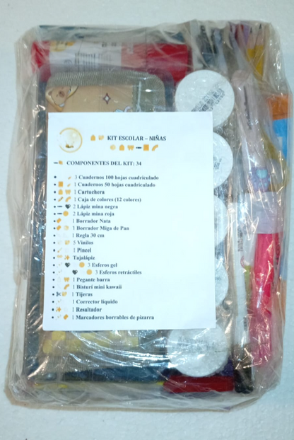 1313-1 🎒✨ Kit Escolar “Sueños en Marcha” – 34 Piezas