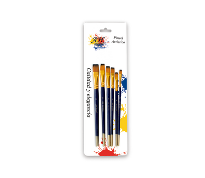 🎨 1315-2 Pincel Royal Plano de Fibra Sintética – Set No. 2, 3, 4, 5, 6 y 10