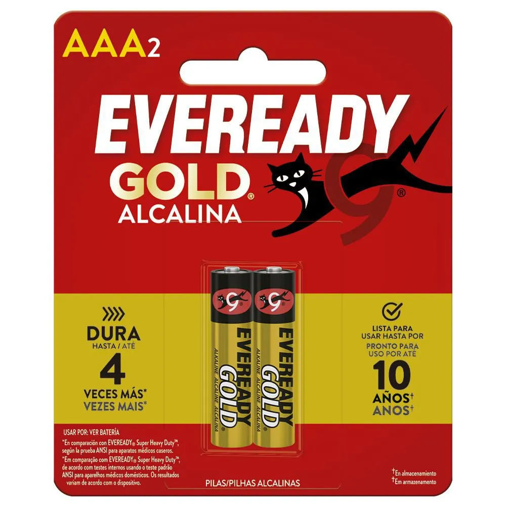 1223-2 🔋 Pila AAA Eveready Gold Alcalina x2 Unidades