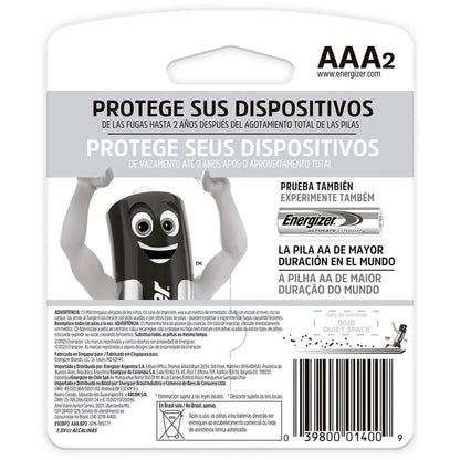 1223-1 🔋 Pilas Alcalinas AAA Energizer Max x2 Unidades