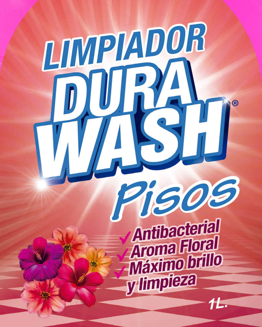 11472 🌸 Limpiador de Pisos Floral Antibacterial Dura Wash 1L