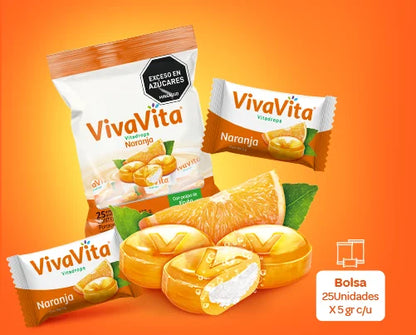 10121-12 🍊 Vivavita Vitadrops Naranja x 25 Unidades