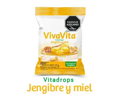 10121-13 🍯🌿 Vivavita Vitadrops Jengibre y Miel x 25 Unidades