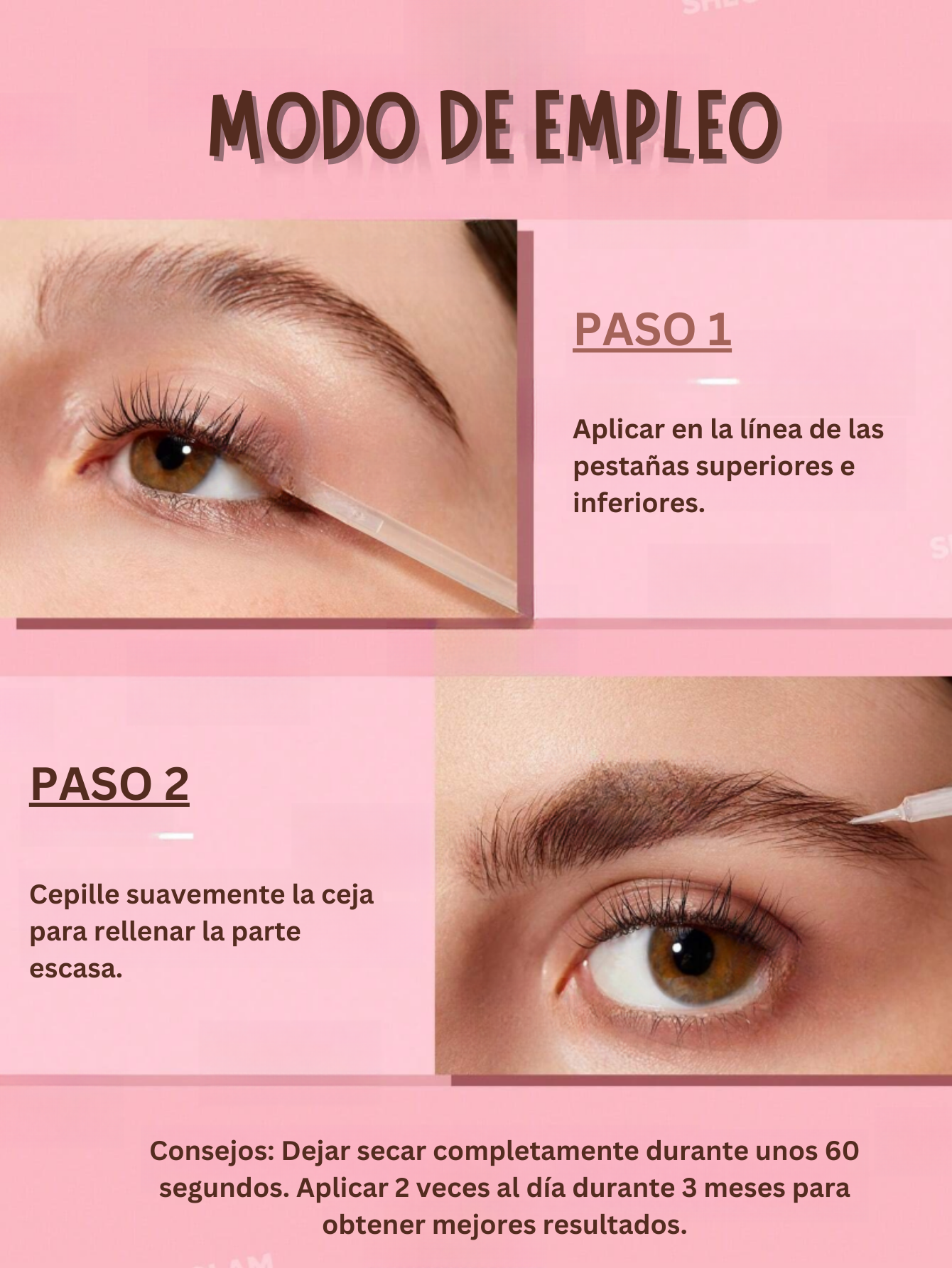 SHEGLAM Gro-Pro Sérum Nutritivo Transparente para Pestañas y Cejas