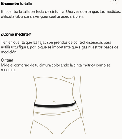 Faja cinturilla de control moderado con bandas anatómicas - E15792