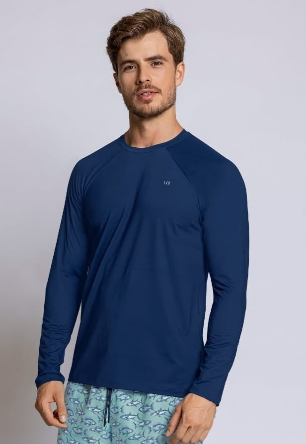 Camiseta deportiva masculina manga larga con protección UV - 508025N
