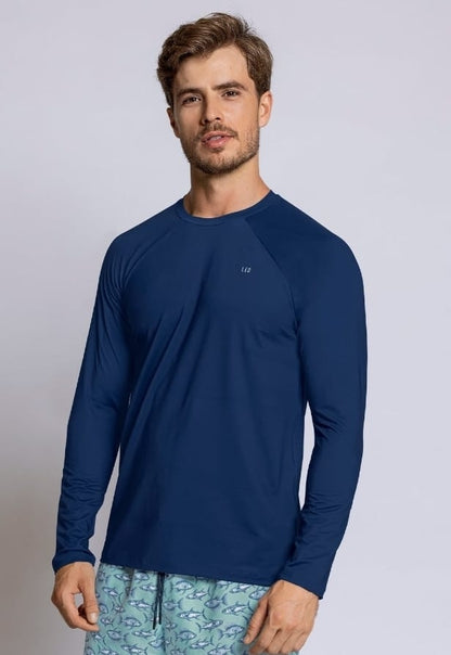 Camiseta deportiva masculina manga larga con protección UV - 508025N