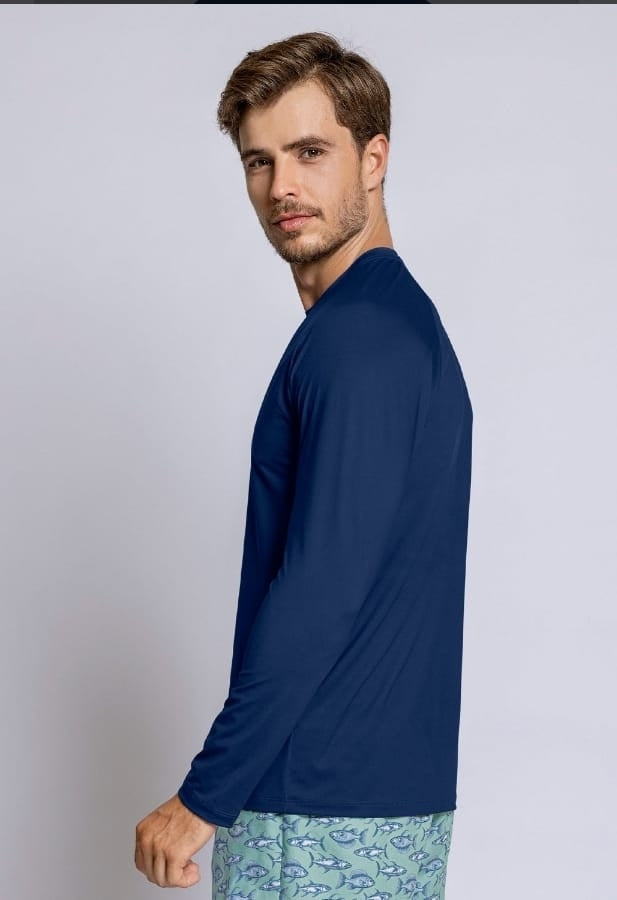Camiseta deportiva masculina manga larga con protección UV - 508025N