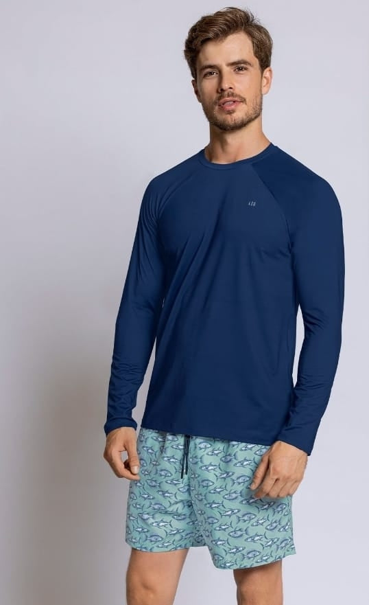 Camiseta deportiva masculina manga larga con protección UV - 508025N