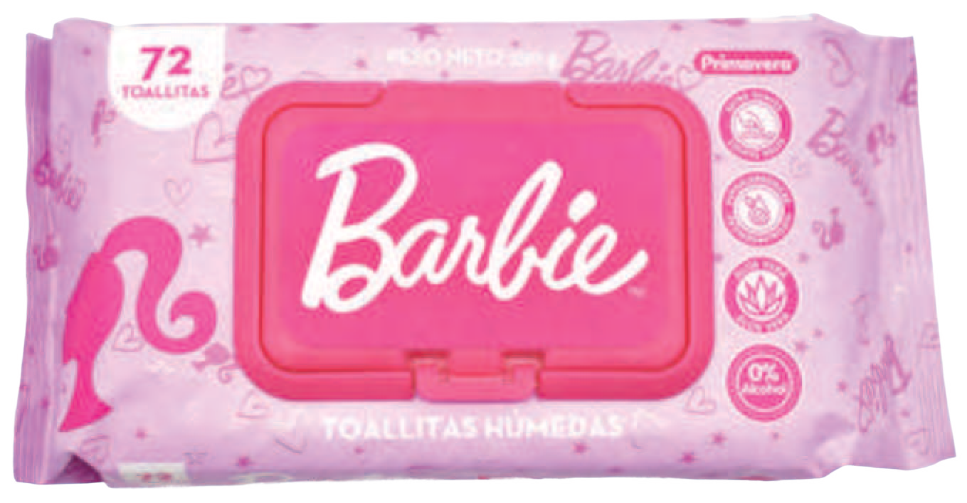 213-11 💗 TOALLITAS HÚMEDAS PRIMAVERA BARBIE