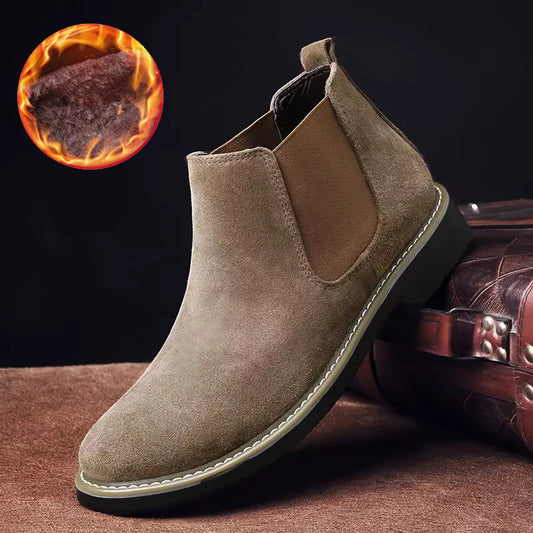 2022 New Men Boots High Quality Suede Leather Chelsea Boots Men Autumn Boots for Men Botas Zapatos De Hombre Chaussure Homme
