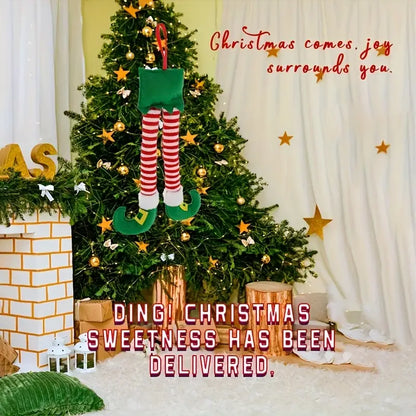🎄 Pierna de Elfo Navideño – Colgante festivo para maletero o árbol - TQF291058