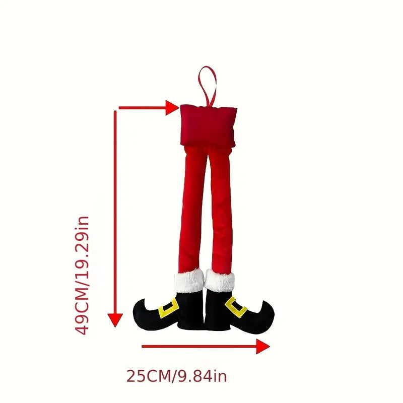 🎄 Pierna de Elfo Navideño – Colgante festivo para maletero o árbol - TQF291058