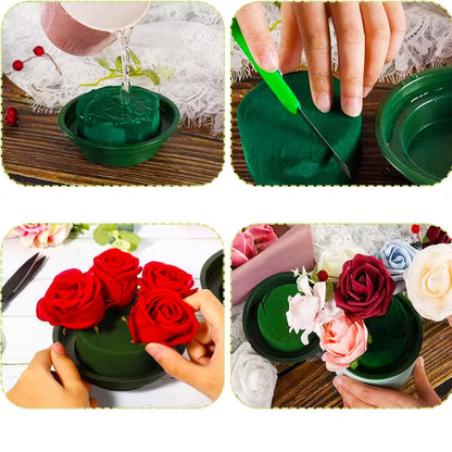 1891 🌿 Espuma Floral Redonda Profesional para Arreglos Frescos y Artificiales - T18-05