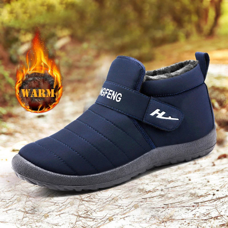 2022 New Fashion Men Boots Fur Men Snow Boots Couple Keep Warm Winter Shoes Comfortable Botas Hombre Outdoor Men Sneakers