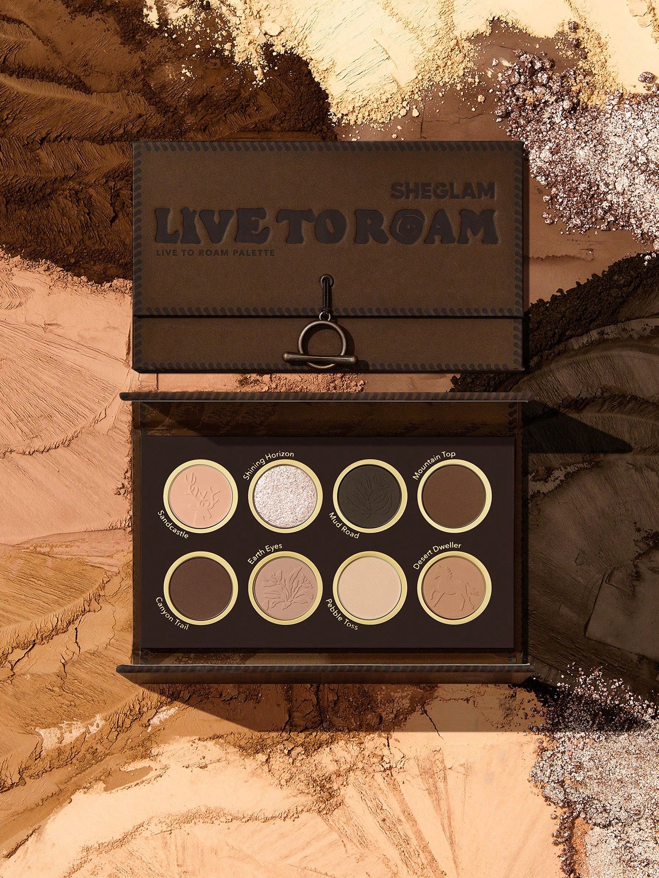 SHEGLAM Live to Roam Palette 8-Color Shimmer Matte Eyeshadow Palette Nude Metallic Evenly Pigmented Smooth Blendable Eyeshadow Christmas Brown Eyeshadow Easter Mother'S Day Graduation Birthday Holiday Winter Y2K Fancy Fashion Makeup Cosmetic Party Beach Travel Camping Outdoors School Campus Trip Festivals Decor Gift Present Rose Girl Cosplay Best Color Charm Vibe
