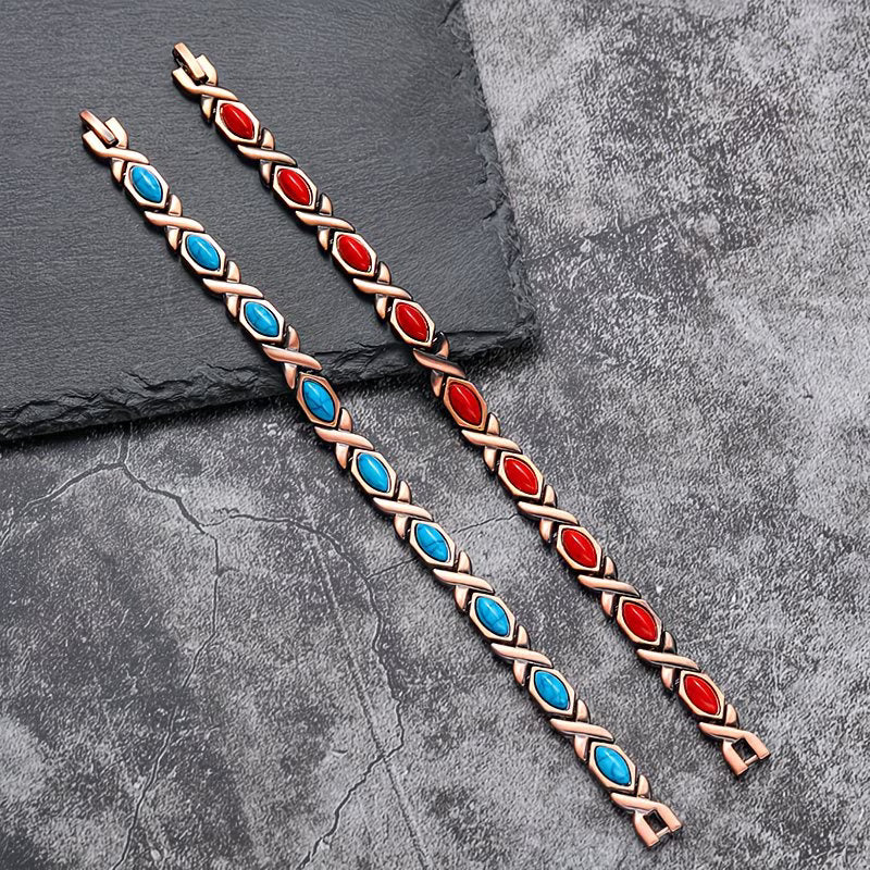 5141 🌿 Pulsera Magnética de Cobre Vintage Bohemia - T17-03