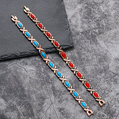 5141 🌿 Pulsera Magnética de Cobre Vintage Bohemia - T17-03