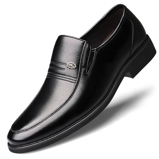 Mens Dress Shoes Fashion Pointed Toe Men'S Business Casual Shoes Brown Black Leather Oxfords Shoes Zapatos De Hombre