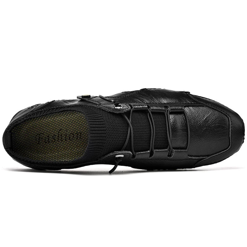 Men Shoes Casual Leather Handmade Men Sneakers Breathable Driving Shoes Designer Men'S Loafers Fashion Moccasins Zapatos Hombre