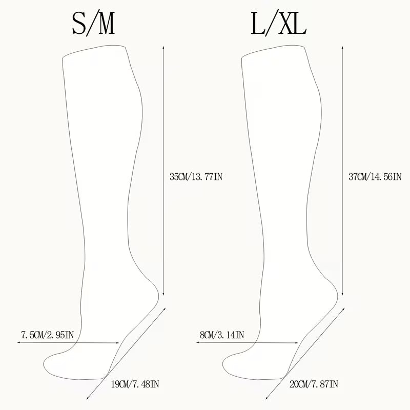 6311 🌸 Calcetines de Compresión con Patrones Florales