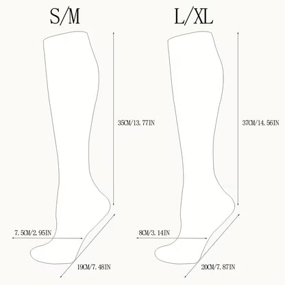 6311 🌸 Calcetines de Compresión con Patrones Florales
