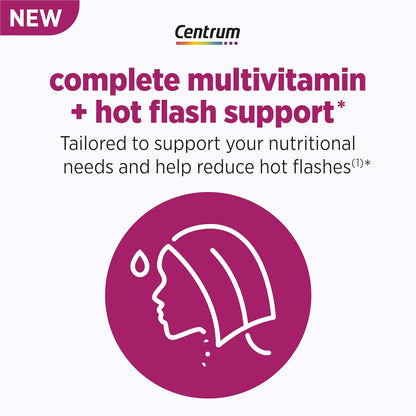 Complete Multivitamin Supplement + Hot Flash Support Menopause Support Tablets, with Clinically Studied Genivida, 30 Count