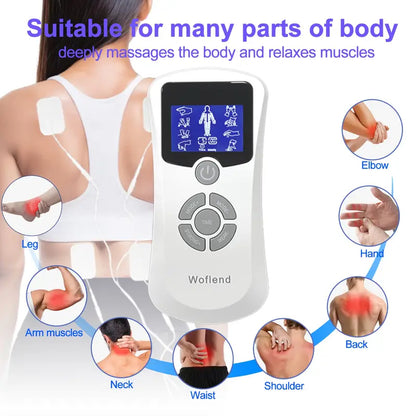 Estimulador muscular TENS, masajeador multifuncional EMS para todo el cuerpo - TModelo AST-802B