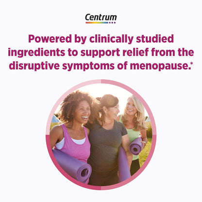 Complete Multivitamin Supplement + Hot Flash Support Menopause Support Tablets, with Clinically Studied Genivida, 30 Count