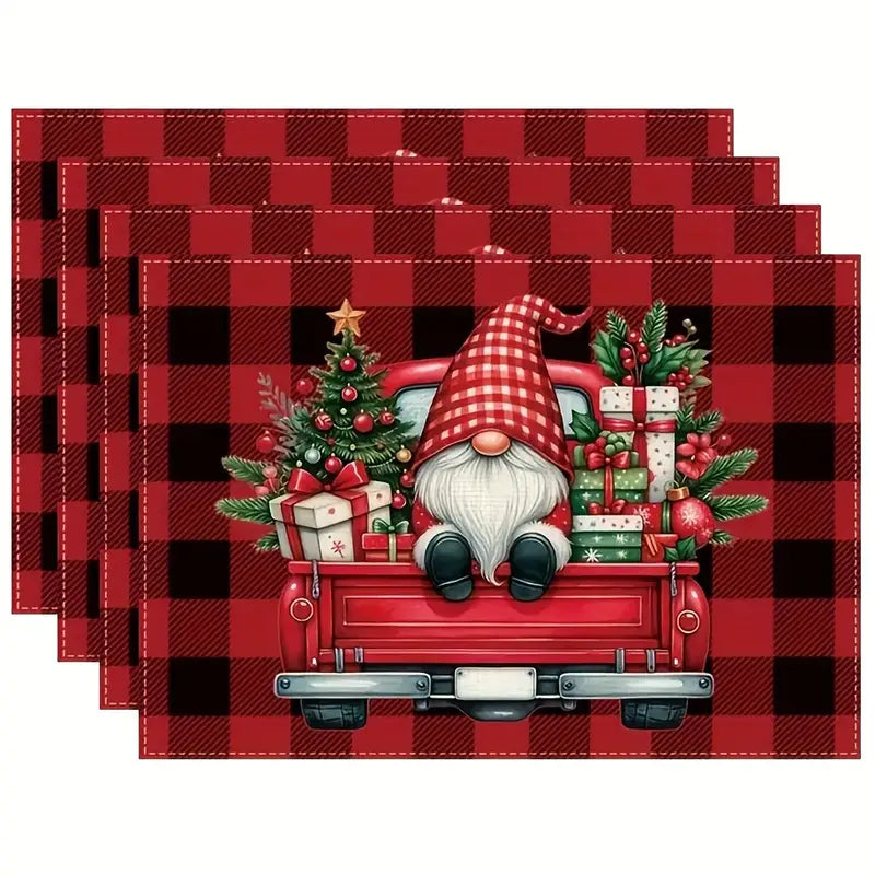 🎅 Individuales Navideños “Camión de Duendes” — Estilo festivo para tu mesa -TWR4873371
