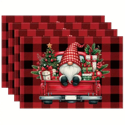 🎅 Individuales Navideños “Camión de Duendes” — Estilo festivo para tu mesa -TWR4873371